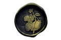 Berries Fruit & Flower Wax Seal Stamp - Backtozero B20 - berries, berry, black, blackberries, blackberry, blossom, botanic, flower, fruit, gold metallic powder, leaf, leaves, metallic powder, Nature, newarrivals, Signature, signaturehandle, spring