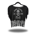 BORN DRIVEN WESTERN FRINGE CROP TOP