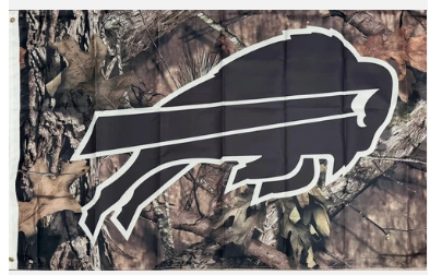 Buffalo Bills Forest Camo 3 Layers Double Sided Blanket Thick 3x5 NFL Flag