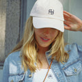 Ceres Monogram Cap - Ecru/Navy stitch
