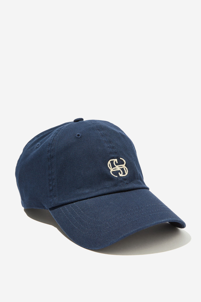 Ceres Monogram Cap -Navy/Ecru stitch