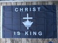Christ is King Black 3x5 Feet Christian Flag