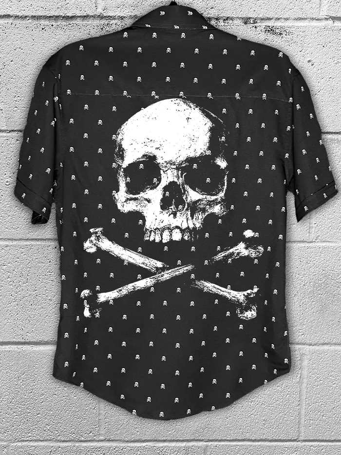 CROSSBONE INFINITY SKULL BUTTON UP