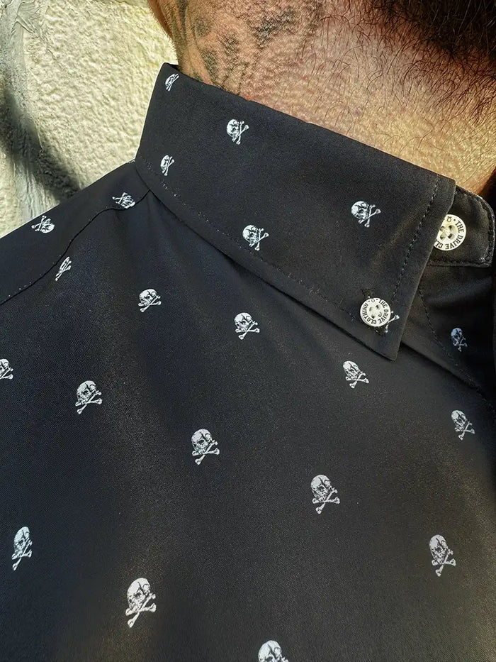 CROSSBONE INFINITY SKULL BUTTON UP