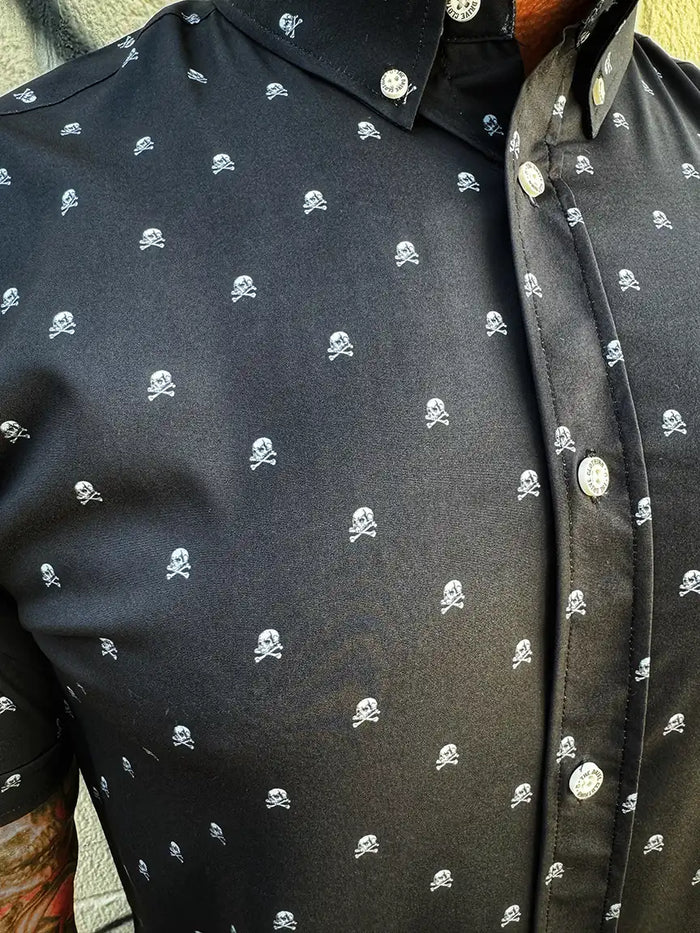 CROSSBONE INFINITY SKULL BUTTON UP
