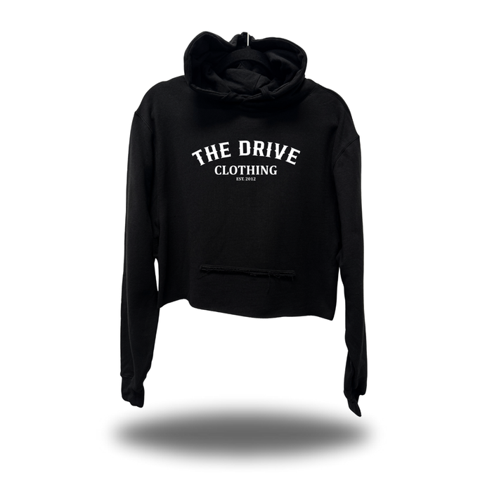 CROWNED CHAOS CROP HOODIE