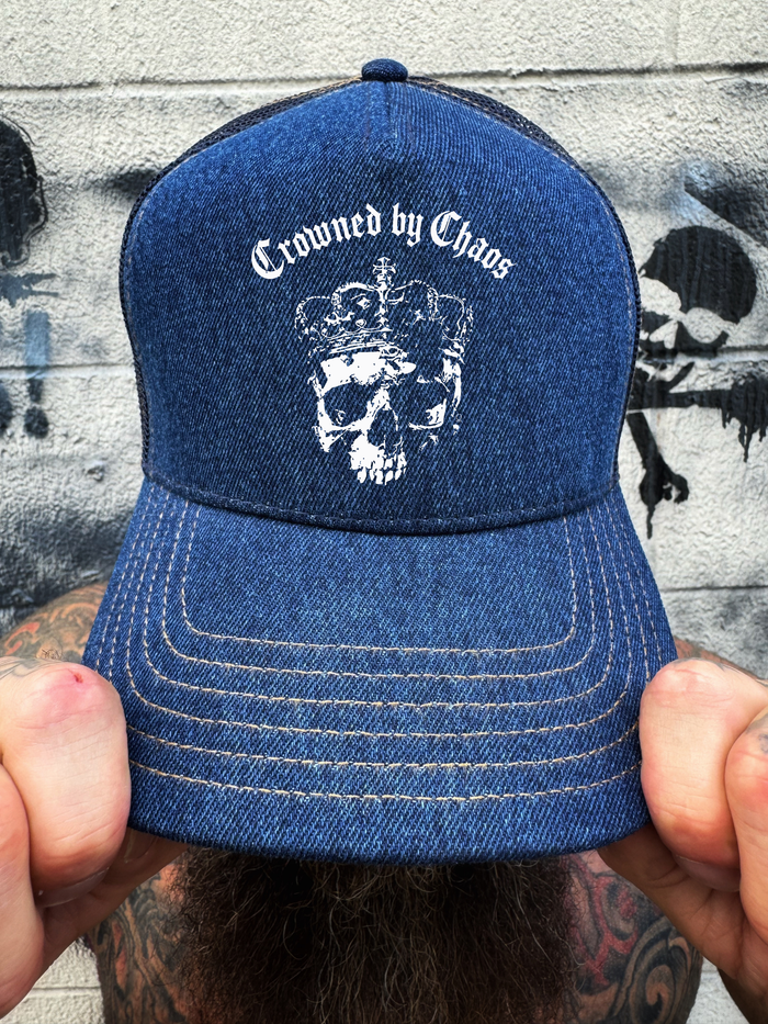 CROWNED CHAOS DENIM CURVED BILL HAT
