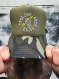 DRIVE BACK FOAM CURVED BILL GREEN CAMO HAT