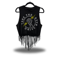 DRIVE BACK WESTERN FRINGE CROP TANK TOP