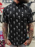 ESSENTIAL CROSS SKULL BUTTON UP
