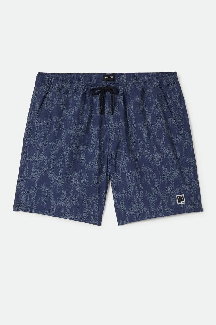 Men's Everyday Stretch Hybrid Short 7" in the color Washed Navy Crackle - Front Product View