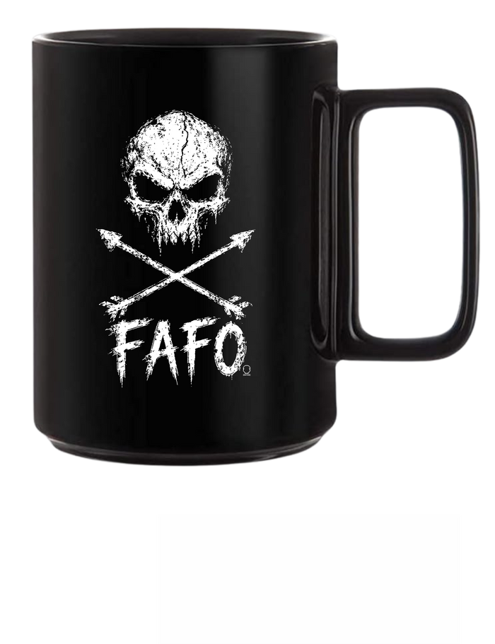 FAFO SKULL COFFEE MUG
