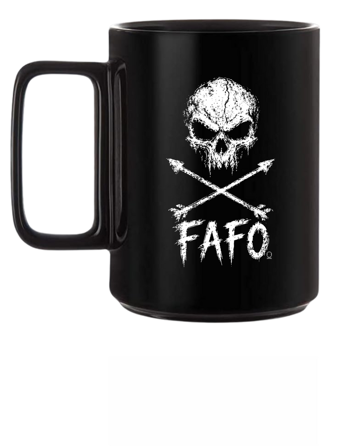 FAFO SKULL COFFEE MUG