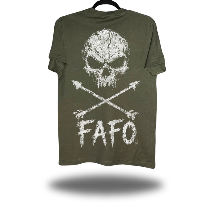 FAFO SKULL MILITARY GREEN CLASSIC TEE