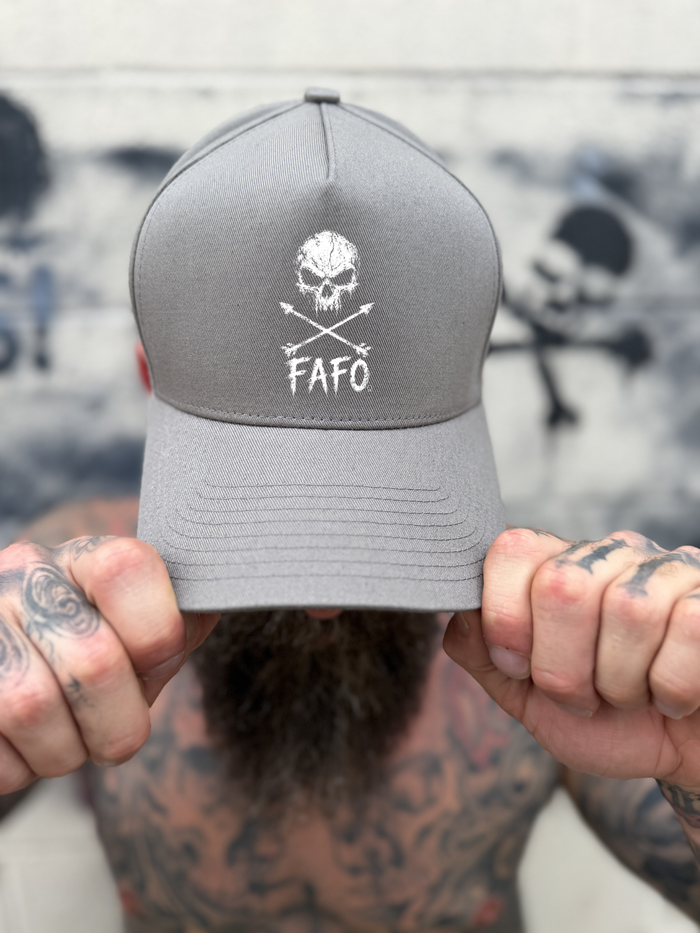 FAFO SKULL RETRO GREY HAT