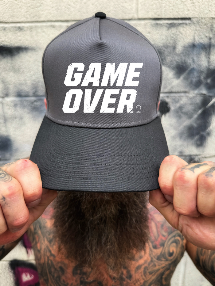 GAME OVER BLACK & GREY BASEBALL HAT