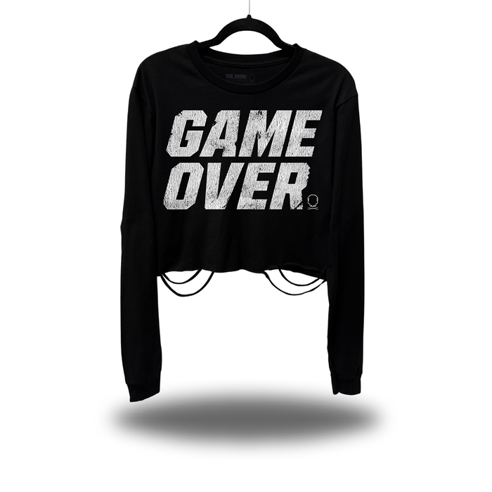 GAME OVER ROAD RASH CROP LONG SLEEVE TEE