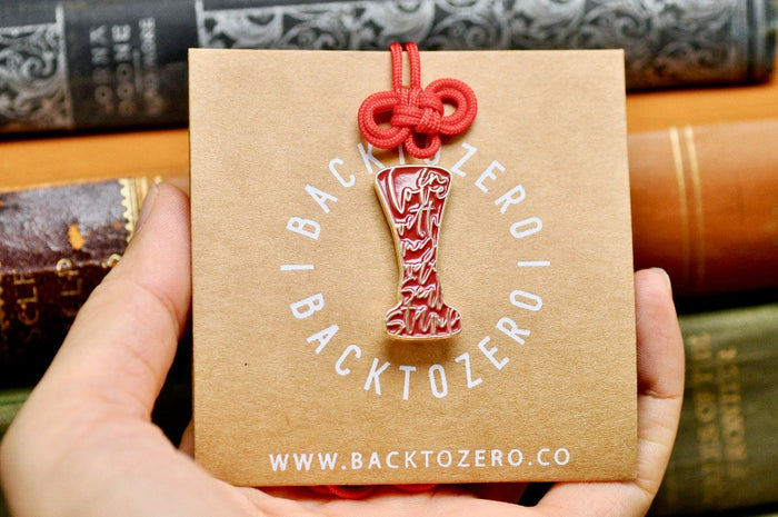 In Love with my Wax Seal Stamp Soft Enamel Pin | Red - Backtozero B20 - enamel, Gold, her, him, in love, lapel, metal, metal pin, pin, Red, soft enamel, soft enamel pin