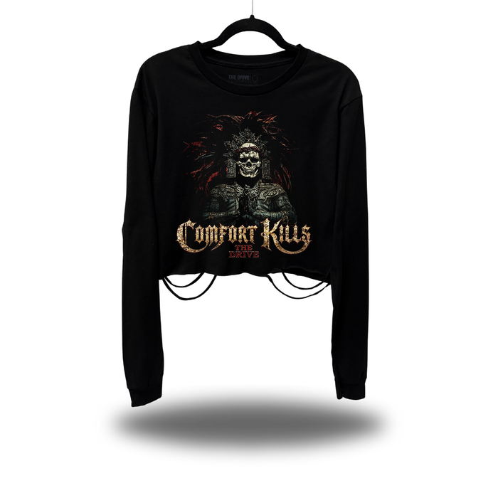 KILLS STATUE ROAD RASH CROP LONG SLEEVE TEE