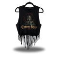 KILLS STATUE WESTERN FRINGE CROP TANK TOP