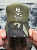LET THEM FOAM CURVED BILL GREEN CAMO HAT