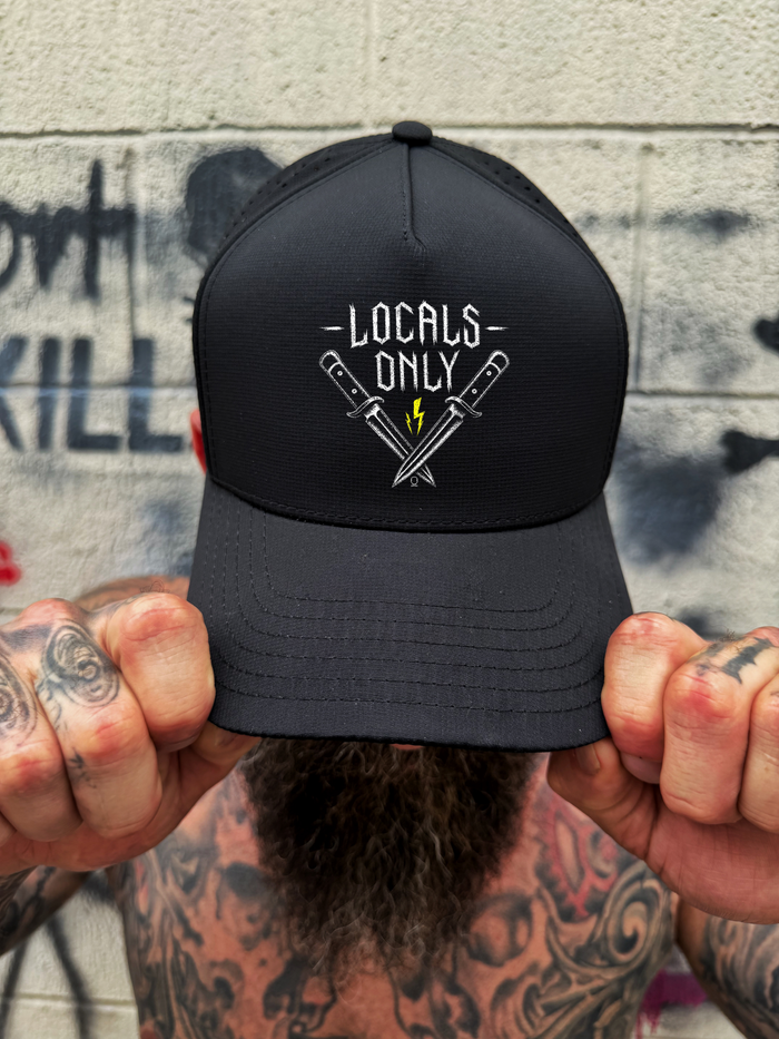 LOCALS ONLY BLACK PERFORMANCE HAT