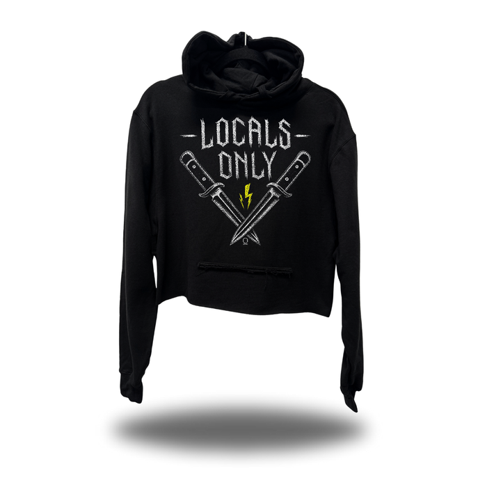 LOCALS ONLY CROP HOODIE