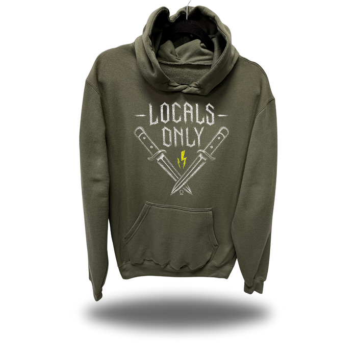 LOCALS ONLY HOODIE MILITARY GREEN