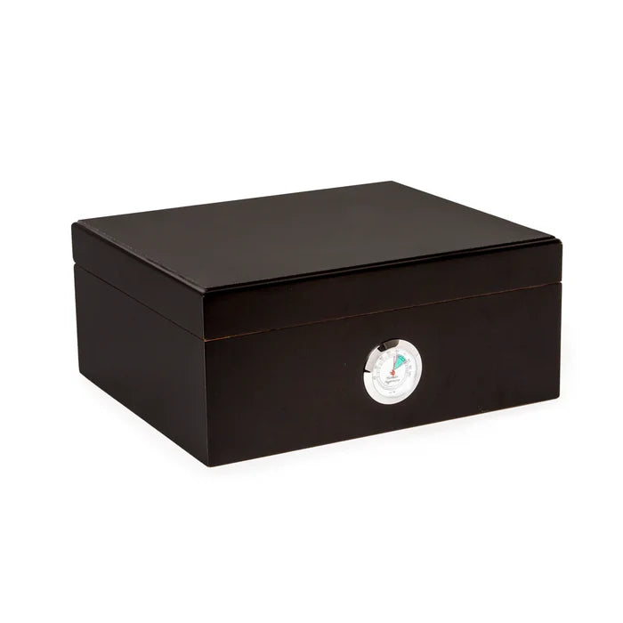 Matte Black Cigar Humidor Gift Set