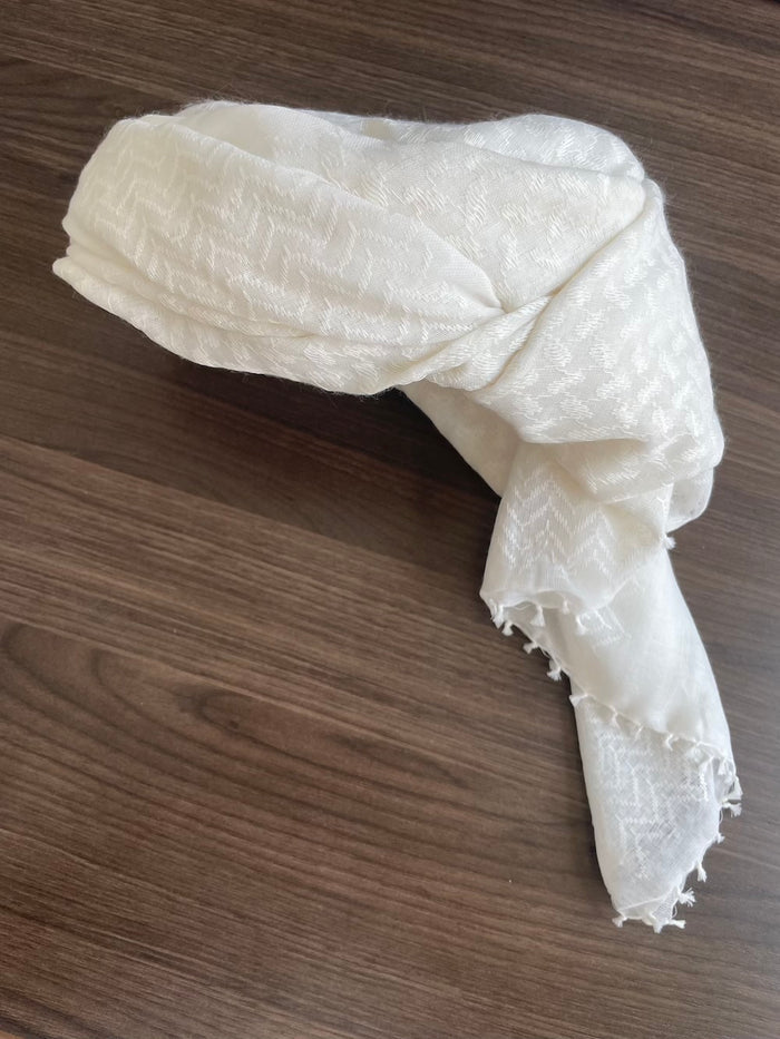 Mens Ready Made Cream Arab Hat Shemagh Keffiyeh