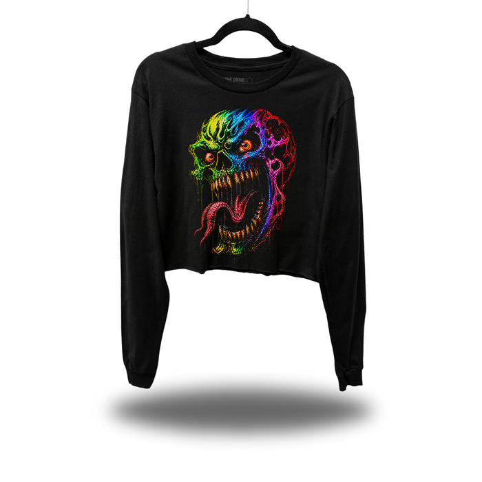 NEON NIGHTMARE CROP LONG SLEEVE