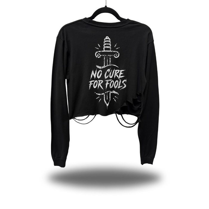 NO CURE ROAD RASH CROP LONG SLEEVE TEE