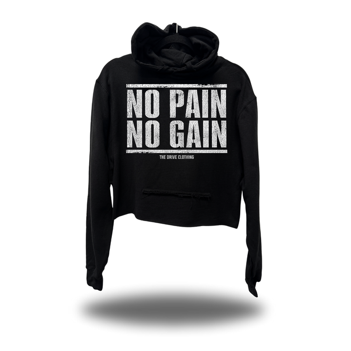NO PAIN CROP HOODIE