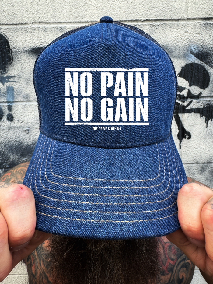 NO PAIN DENIM CURVED BILL HAT
