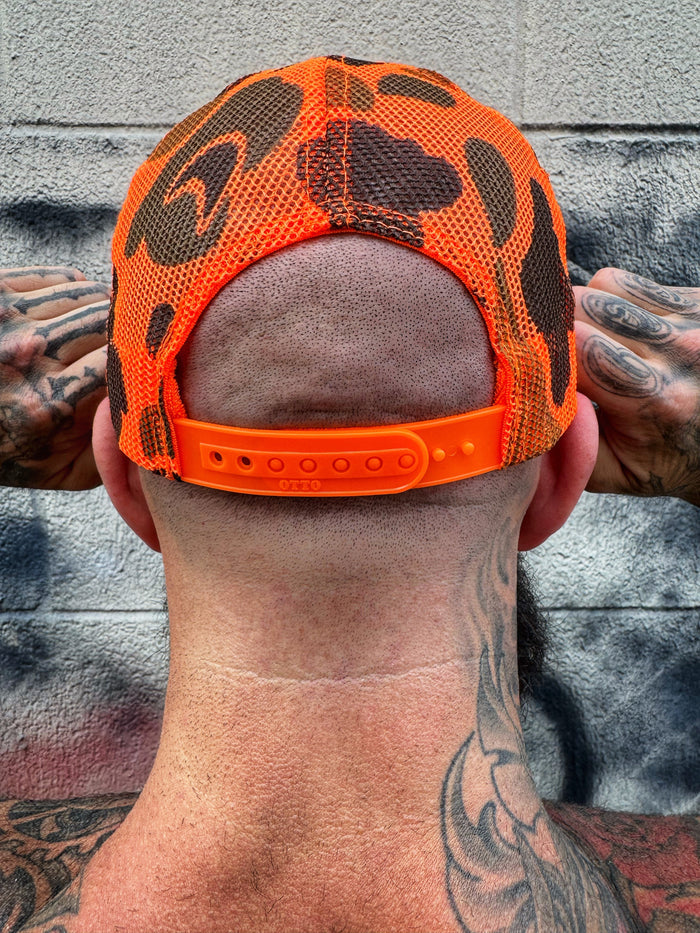 NO PAIN FOAM CURVED BILL ORANGE CAMO HAT