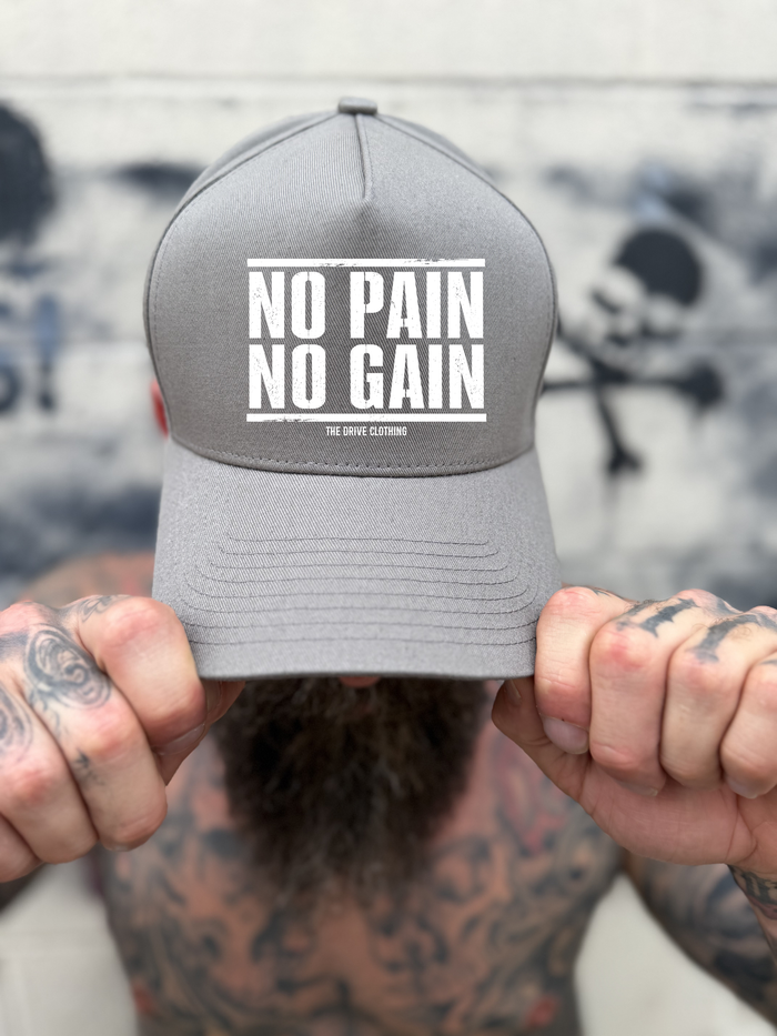 NO PAIN RETRO GREY HAT