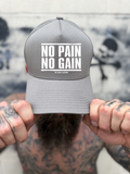 NO PAIN RETRO GREY HAT