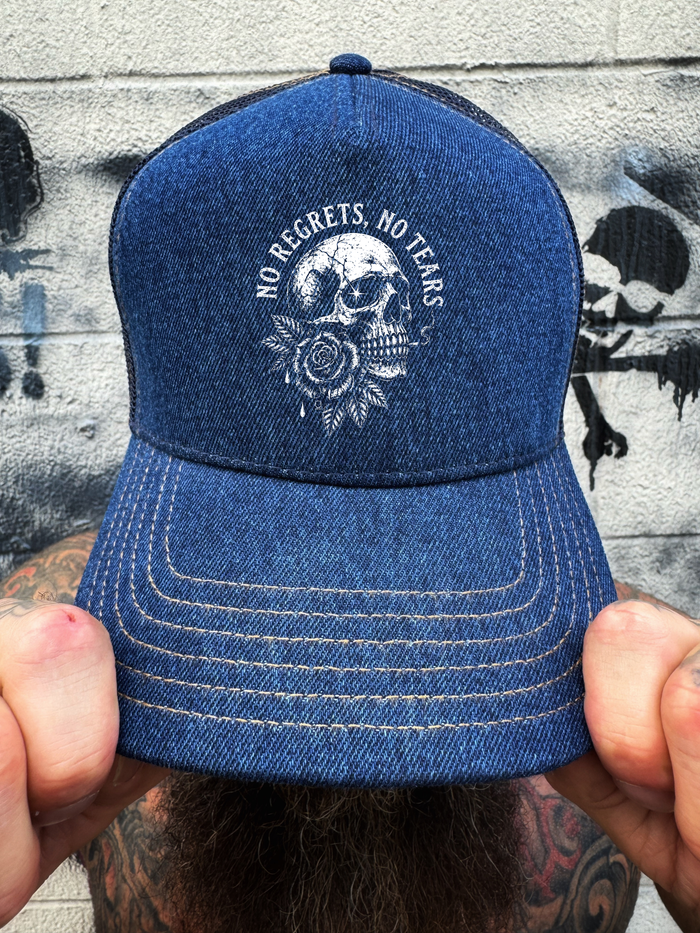 NO TEARS DENIM CURVED BILL HAT