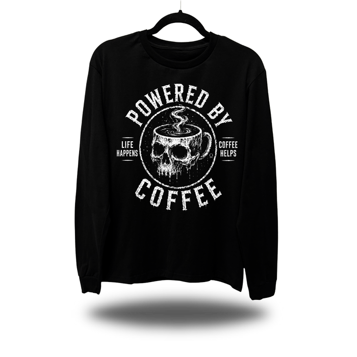 POWERED COFFEE LONG SLEEVE TEE