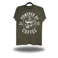 POWERED COFFEE MILITARY GREEN CLASSIC TEE