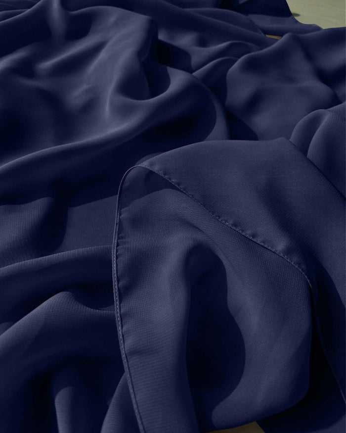 Premium Navy Chiffon Hijab Scarf