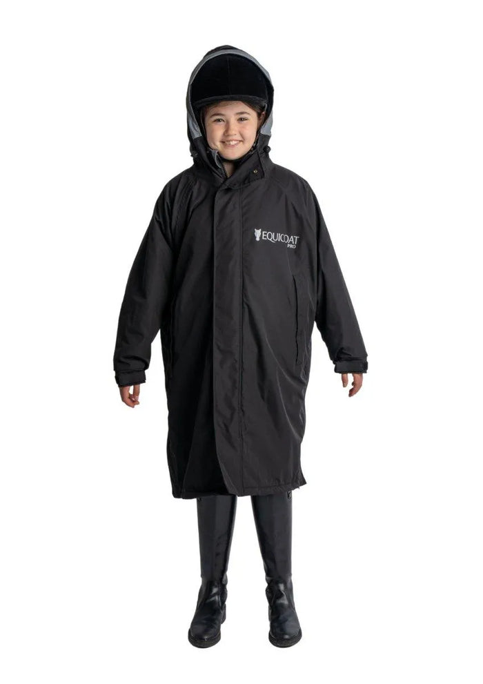 Equicoat Pro - Kids Waterproof Coat - Black - X-Small