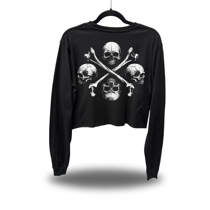 SKULLS & CROSSBONES CROP LONG SLEEVE