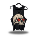 STAR SKULL SCOOP NECK STRINGER TANK TOP