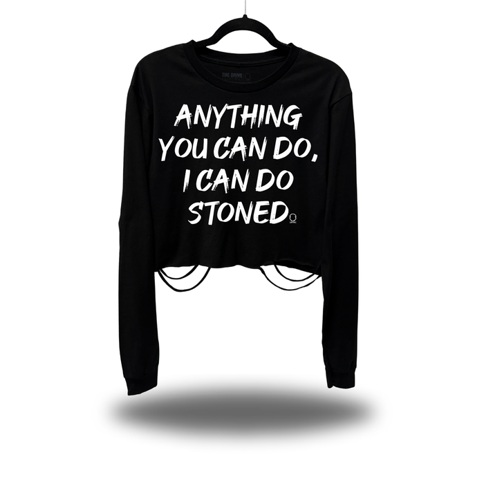 STONED ROAD RASH CROP LONG SLEEVE TEE