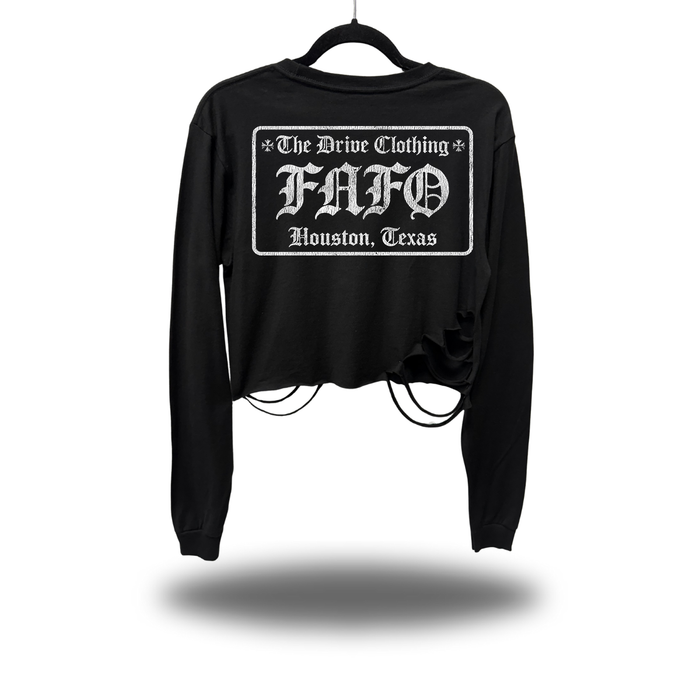 TDC FAFO ROAD RASH CROP LONG SLEEVE TEE