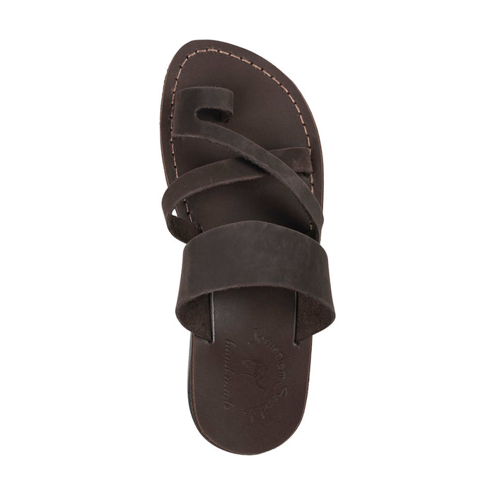 The Good Shepherd - Leather Toe Loop Sandal | Brown Nubuck