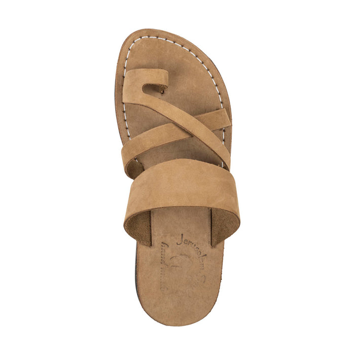 The Good Shepherd - Leather Toe Loop Sandal | Yellow Nubuck
