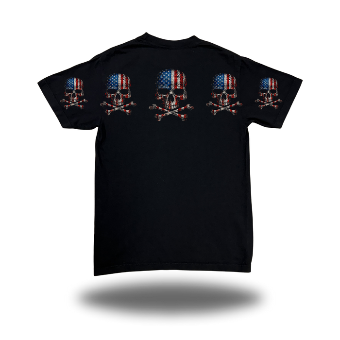 USA SKULLS BLACK OVERSIZED BILLBOARD TEE