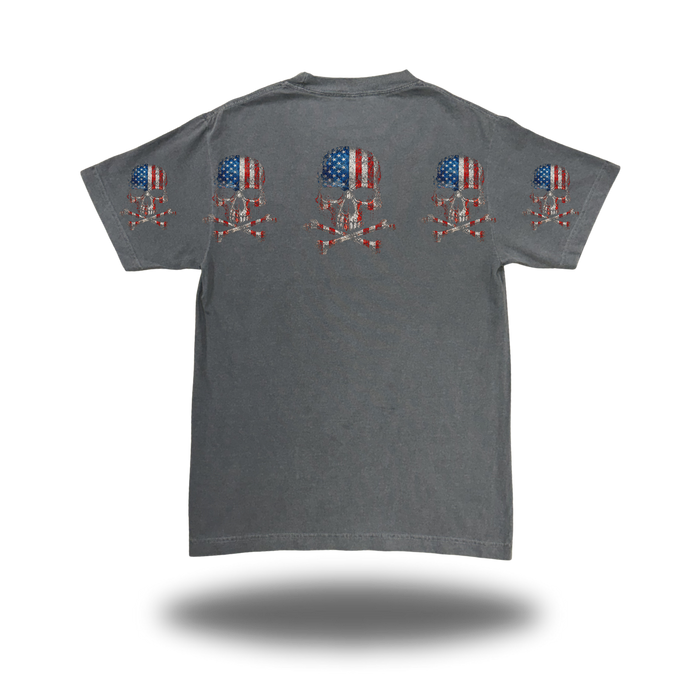USA SKULLS FADED BLACK OVERSIZED BILLBOARD TEE
